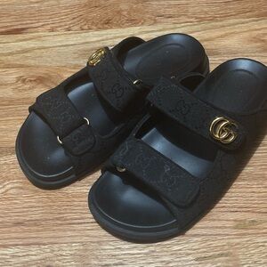 Gucci Monogram Canvas Sandals